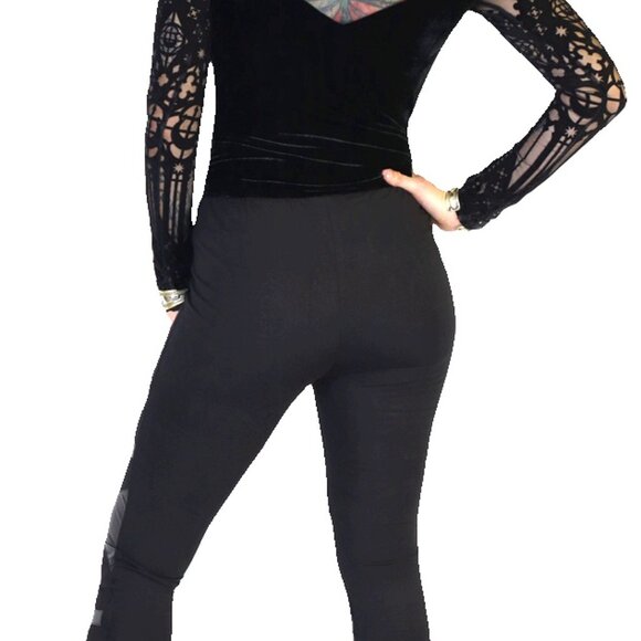 Restyle High Quality Moon Child Gothic Leggings - Picture 3 of 4